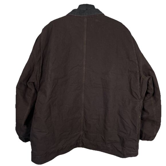Vtg Carhartt C61 Sandstone Ridge Coat Size 3XL Drk Brown Sherpa Lined Barn Chore - Picture 2 of 16
